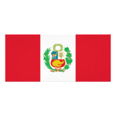 Rackkaart met vlag van Peru Reclamekaart (Achterkant)