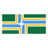 Rackkaart met vlag van Portland, VS Reclamekaart (Achterkant)