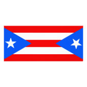 Rackkaart met vlag van Puerto Rico, VS Reclamekaart (Achterkant)