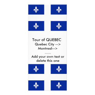 Rackkaart met vlag van Quebec, Canada Reclamekaart
