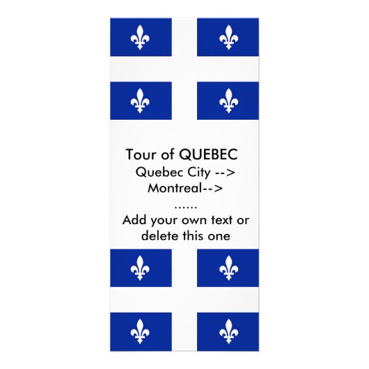 Rackkaart met vlag van Quebec, Canada Reclamekaart (Voorkant)