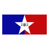 RackKaart met vlag van San Antonio, VS Reclamekaart (Achterkant)