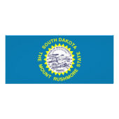 Rackkaart met vlag van South Dakota, VS Reclamekaart (Achterkant)