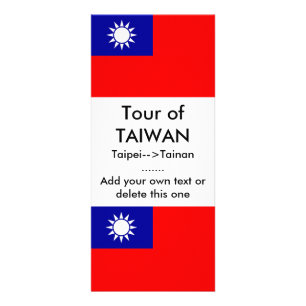 Rackkaart met vlag van Taiwan Reclamekaart