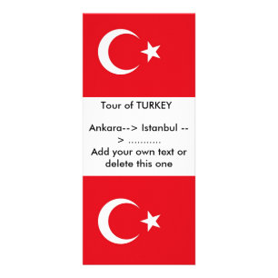 Rackkaart met vlag van Turkije Reclamekaart
