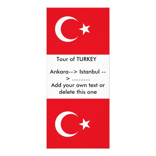 Rackkaart met vlag van Turkije Reclamekaart (Voorkant)