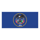 Rackkaart met vlag van Utah, VS Reclamekaart (Achterkant)