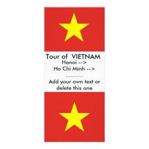 Rackkaart met vlag van Vietnam Reclamekaart