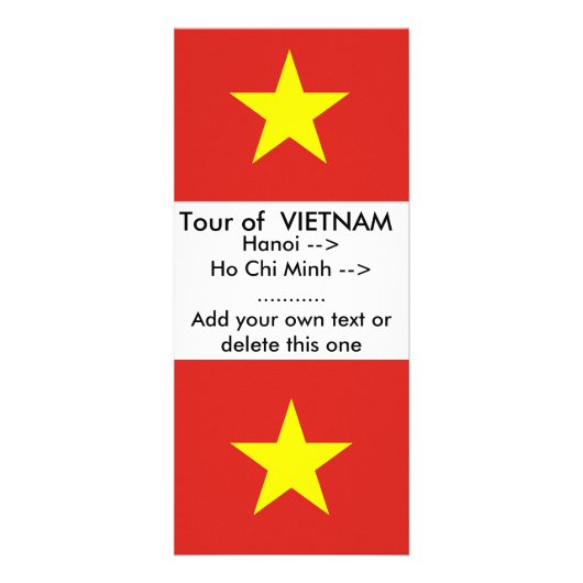 Rackkaart met vlag van Vietnam Reclamekaart (Voorkant)