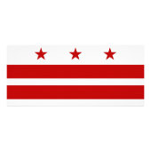 Rackkaart met vlag van Washington DC, VS Reclamekaart (Achterkant)