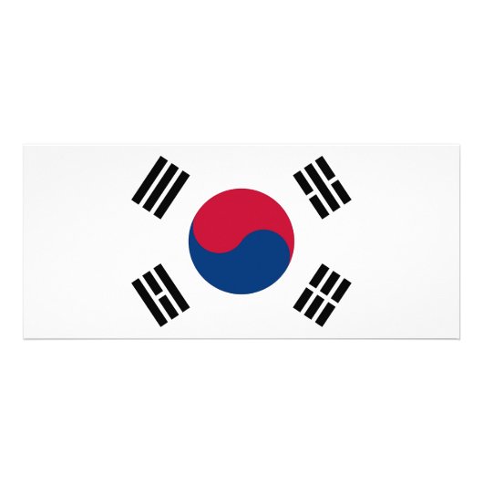 Rackkaart met vlag van Zuid-Korea Reclamekaart (Achterkant)