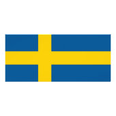 Rackkaart met vlag van Zweden Reclamekaart (Achterkant)