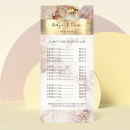 Rackkaart met waterverf- en goudolieprijs reclamekaart