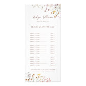 Rackkaart voor Wilde bloemen met prijslijst Reclamekaart (Voorkant)