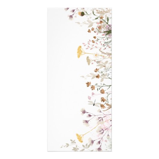 Rackkaart voor Wilde bloemen met prijslijst Reclamekaart (Achterkant)