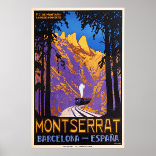 Rackrail MONTSERRAT Barcelona Poster