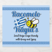 Racomelo Label Yiayia Likeurfles Etiket (Enkel label)