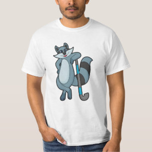 Racon bij Hockey met Hockey stick T-shirt