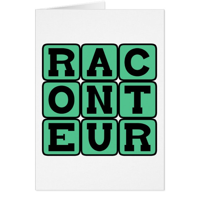 Raconteur, Verteller (Voorkant)