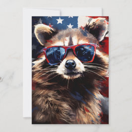 Racoon 4 juli Onafhankelijkheidsdag Feestdagenkaart