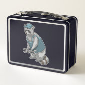 Racoon als ambachtsman met Frans (Achterkant)