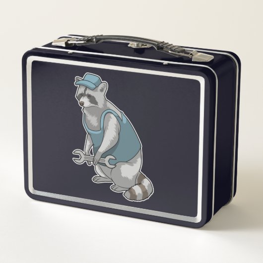 Racoon als ambachtsman met Frans (Achterkant)