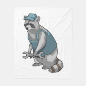 Racoon als ambachtsman met Frans Fleece Deken (Voorkant)