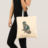 Racoon als ambachtsman met Frans Tote Bag (Voorkant (product))