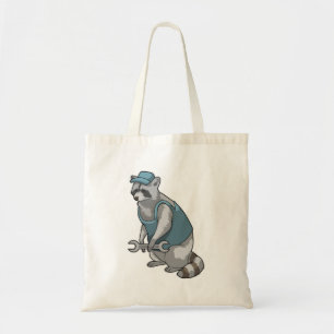 Racoon als ambachtsman met Frans Tote Bag
