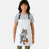 Racoon als Basketball-speler met Basketball Schort (Insitu)