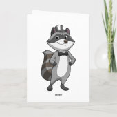 Racoon als Groom met Stropdas Kaart (Achterkant)