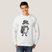 Racoon als Groom met Stropdas T-shirt (Voorkant volledig)