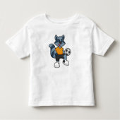Racoon als voetbalspeler met Voetbal Kinder Shirts (Voorkant)
