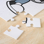 Racoon als voetbalspeler met Voetbal Legpuzzel (Zijkant)