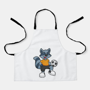 Racoon als voetbalspeler met Voetbal Schort