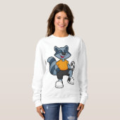 Racoon als voetbalspeler met Voetbal Trui (Voorkant volledig)