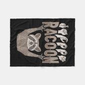 Racoon ASL Handgebaar Doof Gehoorverlies Awarenes Fleece Deken (Voorkant (Horizontaal))