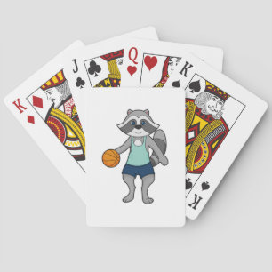 Racoon Basketball speler Basketball Pokerkaarten