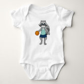 Racoon Basketball speler Basketball Romper (Voorkant)