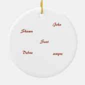 Racoon Christmas Family Ornament (Achterkant)