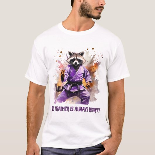 Racoon-coach, sport t-shirt (Voorkant)