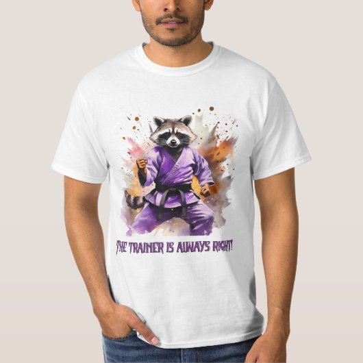 Racoon-coach, sport t-shirt (Voorkant)