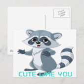 "racoon"-cut briefkaart (Voorkant / Achterkant)