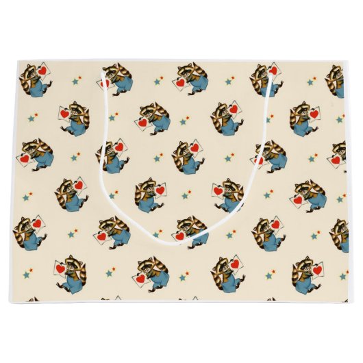 RACOON EN HEARTS  Cadeautas (Voorkant)