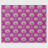 Racoon_grijs en roze cadeaupapier (Vlak)