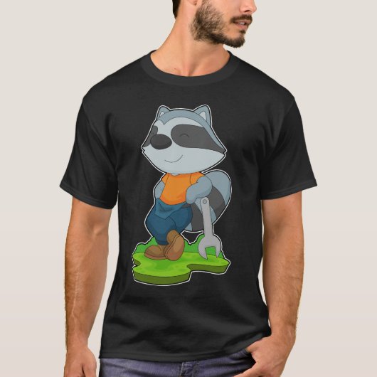 Racoon Handyman Moersleutel T-shirt (Voorkant)