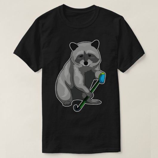 Racoon Hockey-stick T-shirt (Design voorkant)