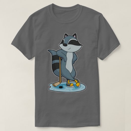 Racoon Ice Hockey Ice hockey stick T-shirt (Design voorkant)