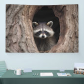 Racoon in boomgrot spandoek (Beurs)