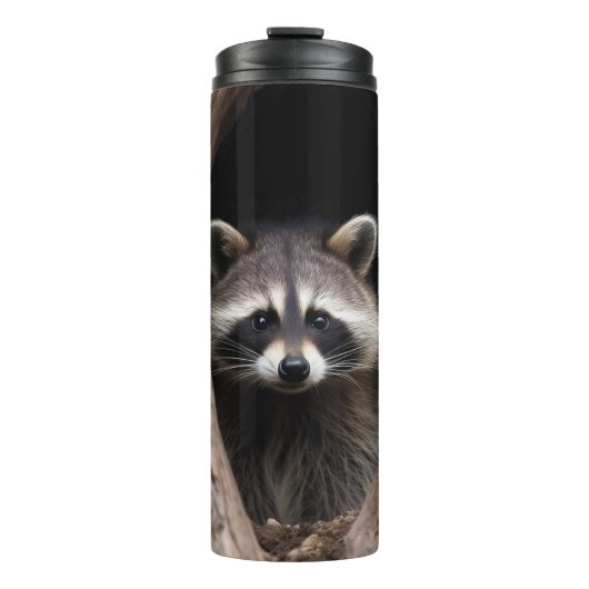 Racoon in boomgrot thermosbeker (Voorkant)